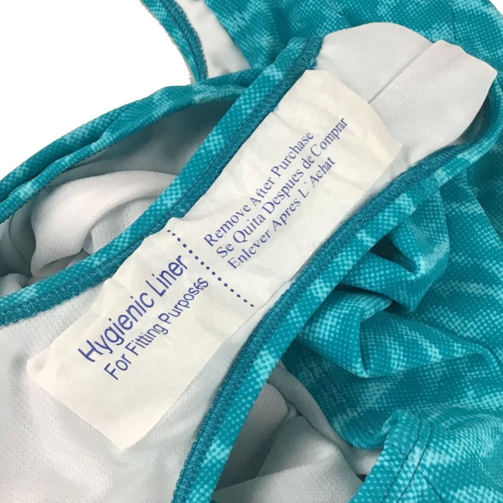 NIKE Blue Cheeta Print Padded Bra One Piece Bathing Suit NWOT - Picture 9 of 10